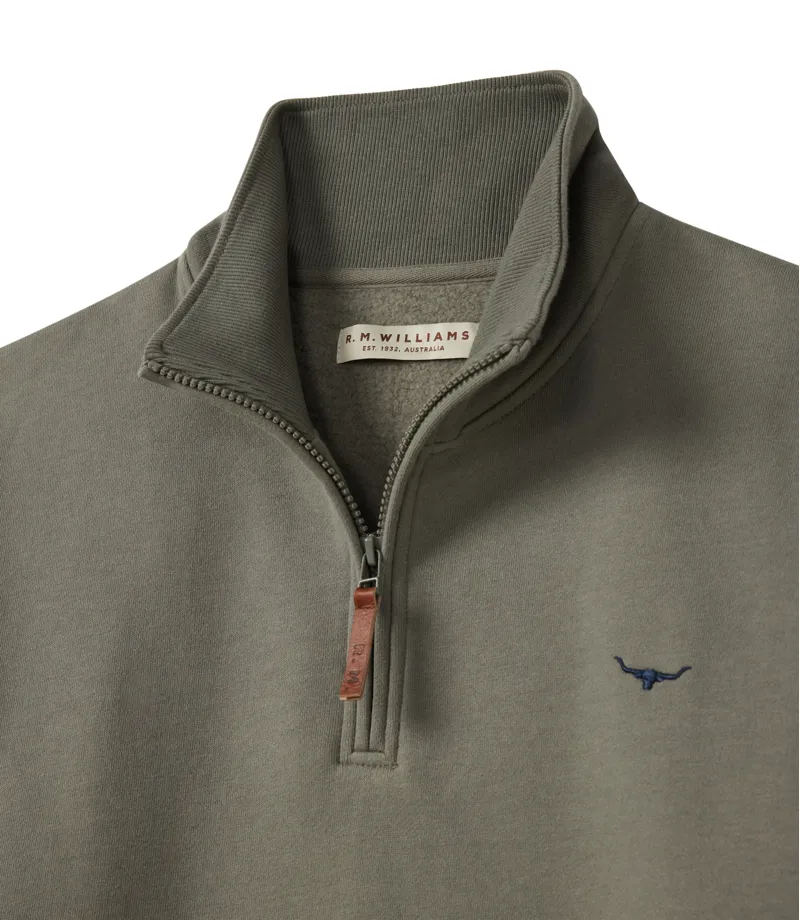 RM Williams Mulyungarie Jumper Olive-4